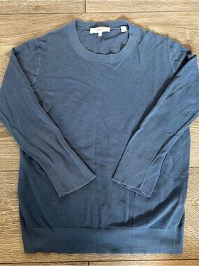 Vince Slate Blue Lightweight Crewneck Top